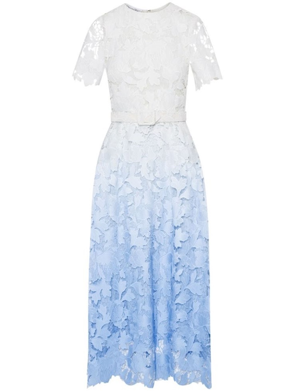 Oscar De La Renta Ombrey Peony Guipure dress